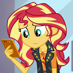 Size: 1000x1000 | Tagged: safe, imported from derpibooru, screencap, sunset shimmer, a fine line, equestria girls, equestria girls series, cropped, female, geode of empathy, magical geodes, solo