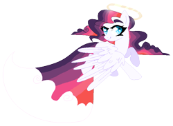 Size: 754x552 | Tagged: safe, artist:awoomarblesoda, imported from derpibooru, oc, oc only, oc:dream wing, pegasus, pony, female, halo, mare, simple background, solo, transparent background