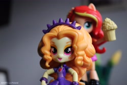 Size: 6000x4000 | Tagged: safe, artist:artofmagicpoland, imported from derpibooru, adagio dazzle, sunset shimmer, equestria girls, cider, doll, equestria girls minis, eqventures of the minis, female, irl, meme, photo, tankard, toy