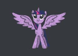 Size: 2100x1500 | Tagged: safe, artist:mohdashie, imported from derpibooru, twilight sparkle, alicorn, pony, art, c:, cute, female, gray background, looking up, mare, photoshop, simple background, smiling, solo, spread wings, twilight sparkle (alicorn), wings