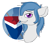 Size: 1723x1500 | Tagged: safe, artist:mynder, imported from derpibooru, oc, oc only, oc:delta dart, bust, chest fluff, cutie mark, portrait, sharp teeth, simple background, smug, solo, teeth, transparent background