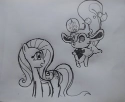 Size: 1280x1037 | Tagged: safe, artist:bronymode-activate, artist:cartooniste2z, imported from derpibooru, fluttershy, pony, final fantasy, sketch, traditional art