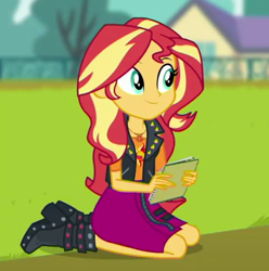 Size: 455x459 | Tagged: safe, imported from derpibooru, screencap, sunset shimmer, equestria girls, equestria girls series, the finals countdown, cropped, female, geode of empathy, magical geodes, solo