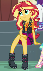 Size: 362x587 | Tagged: safe, imported from derpibooru, screencap, fluttershy, rarity, sunset shimmer, equestria girls, equestria girls series, overpowered (equestria girls), cropped, female, geode of empathy, magical geodes, offscreen character, solo focus