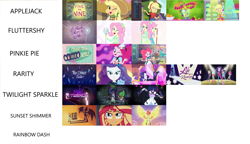 Size: 7216x4144 | Tagged: safe, imported from derpibooru, alizarin bubblegum, applejack, bon bon, celery stalk, cheerilee, derpy hooves, fluttershy, lyra heartstrings, mr. waddle, pearly stitch, pinkie pie, rarity, sci-twi, spike, spike the regular dog, sunset shimmer, sweetie drops, twilight sparkle, dog, coinky-dink world, eqg summertime shorts, equestria girls, equestria girls series, five to nine, life is a runway, mad twience, my past is not today, shake things up!, so much more to me, the other side, absurd resolution, implied rainbow dash, it happened, music video, op has a point, text