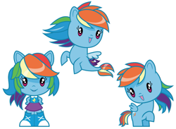 Size: 1071x782 | Tagged: safe, artist:cloudy glow, artist:cloudyglow, edit, imported from derpibooru, rainbow dash, seapony (g4), equestria girls, cute, cutie mark crew, dashabetes, dashstorm, female, multeity, seaponified, seapony rainbow dash, species swap, toy