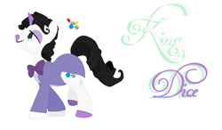 Size: 955x556 | Tagged: safe, artist:hetaliafranceluvr123, artist:selenaede, imported from derpibooru, pony, unicorn, base used, bowtie, clothes, crossover, cuphead, hasbro, hasbro studios, king dice, ponified, studio mdhr