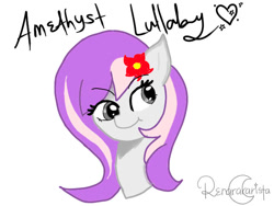 Size: 640x480 | Tagged: safe, artist:renarararista, imported from derpibooru, oc, oc:amethyst lullaby, pegasus, pony, bust, solo