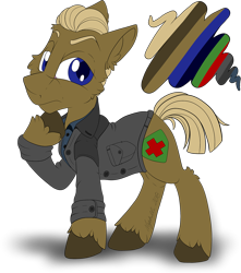 Size: 1000x1133 | Tagged: safe, artist:mychelle, imported from derpibooru, earth pony, pony, clothes, john watson, male, ponified, simple background, solo, stallion, transparent background