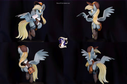 Size: 11136x7424 | Tagged: safe, artist:ncmares, artist:shuxer59, imported from derpibooru, derpy hooves, pegasus, pony, absurd resolution, butt, clay figure, clothes, envelope, happy, irl, mailmare, photo, plot, saddle bag, solo