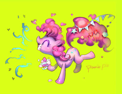 Size: 648x503 | Tagged: safe, artist:mozuright, imported from derpibooru, pinkie pie, earth pony, pony, female, mare, simple background, solo