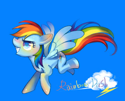 Size: 793x642 | Tagged: safe, artist:mozuright, imported from derpibooru, rainbow dash, pegasus, pony, female, mare, simple background, solo