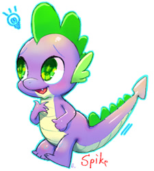 Size: 450x500 | Tagged: safe, artist:mozuright, imported from derpibooru, spike, dragon, male, simple background, solo, white background