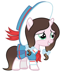 Size: 1024x1189 | Tagged: safe, artist:cindydreamlight, artist:cindystarlight, imported from derpibooru, oc, oc only, oc:cindy, pony, unicorn, clothes, female, filly, hat, simple background, solo, transparent background