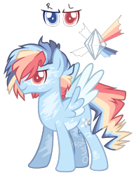 Size: 803x1050 | Tagged: safe, artist:owl-clockwork, artist:vintage-owll, imported from derpibooru, oc, oc only, oc:blue, pegasus, pony, male, simple background, solo, stallion, transparent background