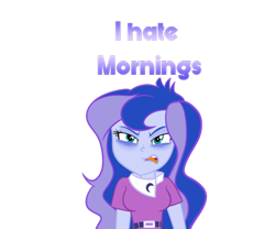 Size: 900x750 | Tagged: safe, artist:wubcakeva, editor:slayerbvc, imported from derpibooru, princess luna, equestria girls, bags under eyes, clothes, female, grumpy, looking at you, no makeup edit, simple background, smiling, solo, tired, transparent background, vice principal luna