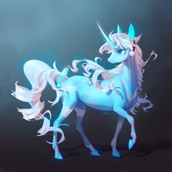 Size: 5500x5500 | Tagged: safe, artist:rocy canvas, imported from derpibooru, oc, oc only, oc:rime, pony, unicorn, absurd resolution, curved horn, female, horn, mare, signature, solo