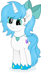 Size: 4826x8608 | Tagged: safe, artist:cirillaq, imported from derpibooru, oc, oc only, oc:sapphire heart, pony, unicorn, absurd resolution, bow, female, hair bow, mare, movie accurate, simple background, solo, transparent background, vector