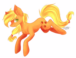 Size: 2919x2223 | Tagged: safe, artist:schizoidtomii, imported from derpibooru, applejack, earth pony, pony, chest fluff, digital art, female, mare, simple background, solo