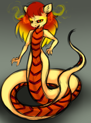 Size: 1700x2300 | Tagged: safe, artist:cornelia_nelson, imported from derpibooru, lamia, original species, snake, advertisement, commission, ych result