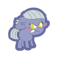 Size: 1200x1200 | Tagged: safe, artist:amethystcutey, imported from derpibooru, limestone pie, earth pony, pony, angry, blank flank, blush sticker, blushing, chibi, cute, female, filly, limabetes, limetsun pie, simple background, solo, transparent background, tsundere