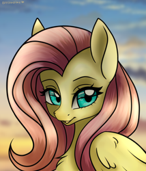 Size: 2880x3368 | Tagged: safe, artist:chickenbrony, artist:cottonaime, imported from derpibooru, fluttershy, pegasus, pony, beautiful, cute, female, looking at you, mare, shyabetes, smiling, solo