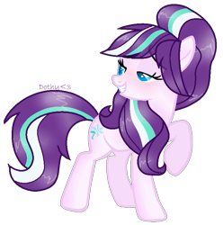 Size: 709x715 | Tagged: safe, artist:doroshll, imported from derpibooru, oc, oc only, oc:snow twinkle, earth pony, pony, female, mare, offspring, parent:double diamond, parent:starlight glimmer, parents:glimmerdiamond, raised hoof, simple background, solo, transparent background