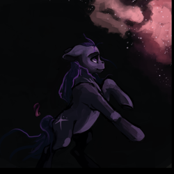 Size: 1167x1167 | Tagged: safe, artist:erijt, imported from derpibooru, oc, oc only, earth pony, pony, cutie mark, female, floating, galaxy, mare, solo, space, stars