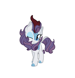 Size: 1155x1193 | Tagged: safe, artist:andromedasparkz, imported from derpibooru, rarity, kirin, female, kirin rarity, kirin-ified, one eye closed, simple background, solo, species swap, transparent background, wink