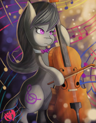 Size: 3300x4200 | Tagged: safe, artist:kenisu-of-dragons, imported from derpibooru, octavia melody, pony, cello, female, music, musical instrument, solo