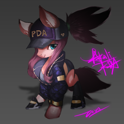 Size: 3333x3333 | Tagged: safe, artist:theprince, imported from derpibooru, earth pony, pony, akali, clothes, female, k-pop, k/da, league of legends, mare, ponified, solo