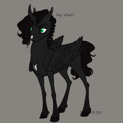 Size: 1024x1024 | Tagged: safe, artist:dementra369, imported from derpibooru, oc, oc only, alicorn, pony, alicorn oc, curved horn, foal, horn, male, simple background, solo