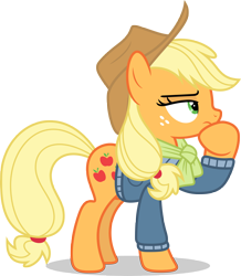 Size: 5000x5742 | Tagged: safe, artist:luckreza8, imported from derpibooru, applejack, earth pony, pony, best gift ever, .svg available, absurd resolution, clothes, cowboy hat, female, freckles, hat, simple background, solo, stetson, sweater, thinking, transparent background, vector, winter outfit