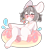 Size: 784x871 | Tagged: safe, artist:dusty-onyx, artist:dustyonyx, imported from derpibooru, oc, oc only, pony, female, glasses, heart shaped glasses, horn, inflatable, mare, simple background, solo, sunglasses, transparent background