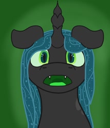 Size: 1200x1400 | Tagged: source needed, safe, artist:krumpcakes, imported from derpibooru, queen chrysalis, changeling, changeling queen, female, looking at you, open mouth, solo