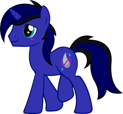 Size: 5971x5525 | Tagged: safe, artist:redpandapony, imported from derpibooru, oc, oc only, oc:midnight blade, pony, unicorn, absurd resolution, male, simple background, solo, stallion, transparent background, vector