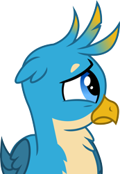 Size: 3000x4332 | Tagged: safe, artist:cloudy glow, artist:cloudyglow, imported from derpibooru, gallus, griffon, school raze, .ai available, male, sad, simple background, transparent background, vector