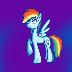 Size: 1000x1000 | Tagged: safe, artist:briithanypegasister, imported from derpibooru, rainbow dash, pegasus, pony, female, simple background, solo