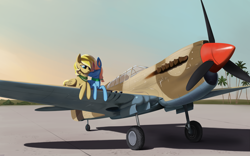 Size: 6700x4186 | Tagged: safe, artist:mrscroup, imported from derpibooru, oc, oc only, pegasus, pony, absurd resolution, curtiss-wright corporation, p-40e kittyhawk, pegasus oc, plane