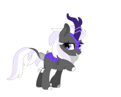 Size: 2500x2000 | Tagged: safe, artist:sugarstraw, derpibooru exclusive, imported from derpibooru, oc, oc only, oc:silvernight, kirin, bow, cloven hooves, female, high res, hooves, kirin-ified, leonine tail, lineless, looking sideways, mare, purple eyes, simple background, solo, species swap, tail bow, transparent background