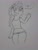 Size: 1536x2047 | Tagged: safe, artist:princessmuffinart, imported from derpibooru, pinkie pie, human, female, hips, humanized, looking at you, solo, traditional art
