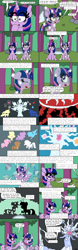 Size: 1500x4800 | Tagged: safe, artist:bjdazzle, imported from derpibooru, applejack, fluttershy, pinkie pie, princess celestia, princess luna, rainbow dash, rarity, tree of harmony, twilight sparkle, alicorn, earth pony, pegasus, pony, unicorn, princess twilight sparkle (episode), shadow play, what lies beneath, amazed, artificial intelligence, backstory, best tree, black vine, both cutie marks, cave, chibi, comic, elements of harmony, female, forest, fridge horror, friendship, glow, glowing, harsher in hindsight, head, headcanon, heartwarming, hologram, hooves together, implied cutie map, implied sandbar, implied starswirl, implied torture, magic, mane six, mare, princess of friendship, roots, self ponidox, shield, silhouette, sitting, sparkling, starry eyes, teasing, thanks, tree, treelight sparkle, troll, twilight sparkle (alicorn), underground, wingding eyes