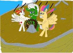 Size: 600x436 | Tagged: safe, imported from derpibooru, oc, oc:golden gates, oc:poniko, pony, babscon, japan ponycon