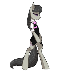 Size: 1024x1024 | Tagged: safe, artist:scape-goats, imported from derpibooru, octavia melody, earth pony, pony, bipedal, clothes, cutie mark, female, lidded eyes, mare, simple background, solo, transparent background