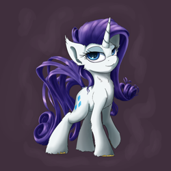 Size: 3000x3000 | Tagged: safe, artist:coldtrail, imported from derpibooru, rarity, pony, unicorn, ear fluff, eyeshadow, female, high res, leg fluff, makeup, mare, mascara, neck fluff, smiling, solo, unshorn fetlocks