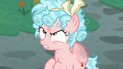 Size: 1280x720 | Tagged: safe, imported from derpibooru, screencap, cozy glow, pegasus, pony, school raze, angry, buzzing wings, cozy glow is best facemaker, cozy glow is not amused, female, filly, foal, pure evil, scowl, solo