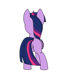 Size: 500x500 | Tagged: safe, alternate version, artist:wafflecakes, imported from derpibooru, part of a set, twilight sparkle, alicorn, pony, 8 angles of pony collaboration, behind, female, mare, simple background, solo, transparent background, twilight sparkle (alicorn)