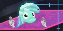 Size: 3500x1750 | Tagged: safe, artist:davierocket, imported from derpibooru, lyra heartstrings, a e s t h e t i c s, glow, glowing, mannequin, pony head, vaporwave