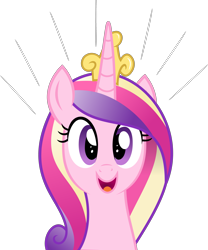 Size: 3739x4500 | Tagged: safe, artist:slb94, imported from derpibooru, princess cadance, alicorn, pony, :d, cute, cutedance, female, hi anon, mare, meme, solo, vector