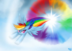 Size: 1024x728 | Tagged: safe, artist:xxnovanepsxx, imported from derpibooru, rainbow dash, pegasus, pony, female, flying, solo, sonic rainboom